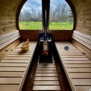 Sauna Onyxia Barrel intérieur